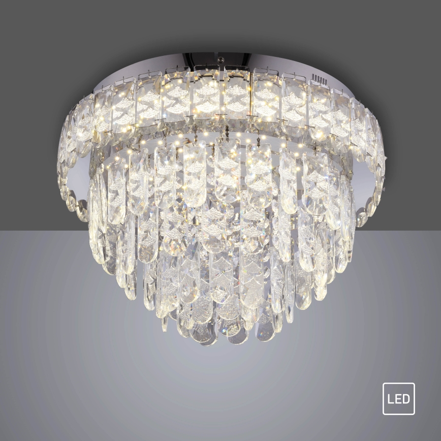 JUST LIGHT. 15092-17 - Lampa sufitowa LED KULUNKA LED/33W/230V Ø 38 cm błyszczący chrom