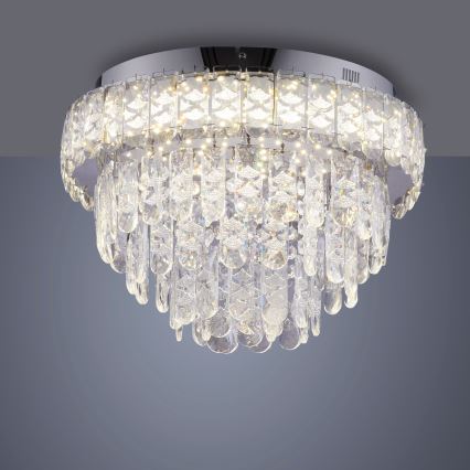 JUST LIGHT. 15092-17 - Lampa sufitowa LED KULUNKA LED/33W/230V Ø 38 cm błyszczący chrom