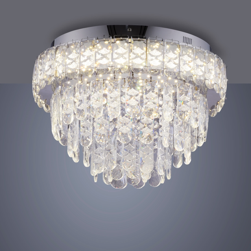JUST LIGHT. 15092-17 - Lampa sufitowa LED KULUNKA LED/33W/230V Ø 38 cm błyszczący chrom