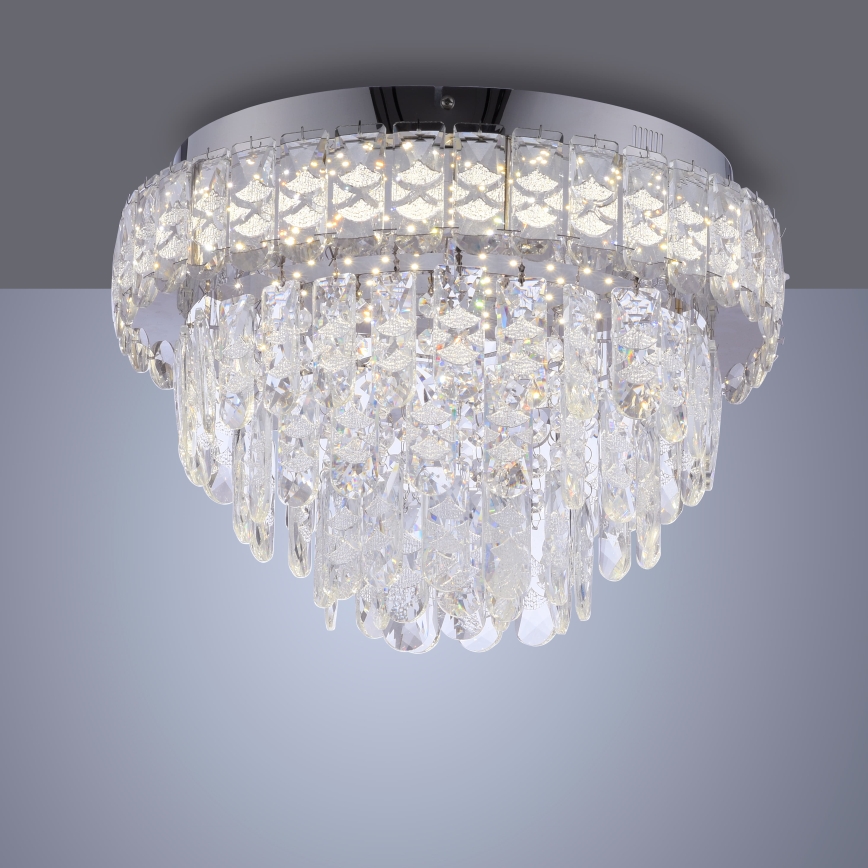 JUST LIGHT. 15092-17 - Lampa sufitowa LED KULUNKA LED/33W/230V Ø 38 cm błyszczący chrom