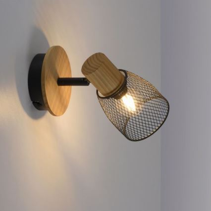 JUST LIGHT. 15191-79 - Kinkiet punktowy TAMIS 1xE14/10W/230V sosna