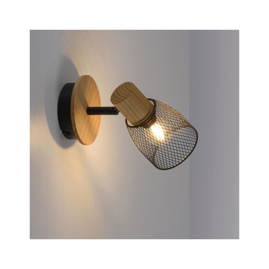 JUST LIGHT. 15191-79 - Kinkiet punktowy TAMIS 1xE14/10W/230V sosna