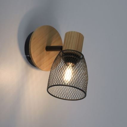 JUST LIGHT. 15191-79 - Kinkiet punktowy TAMIS 1xE14/10W/230V sosna