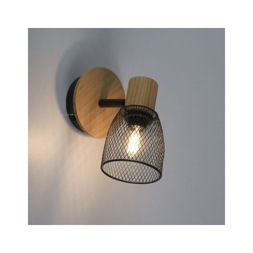 JUST LIGHT. 15191-79 - Kinkiet punktowy TAMIS 1xE14/10W/230V sosna