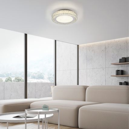 JUST LIGHT. 15222-17 - Lampa sufitowa LED KULUNKA LED/46W/230V Ø 50 cm chrom błyszczący