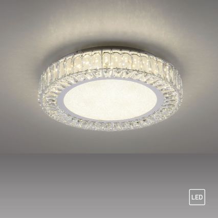 JUST LIGHT. 15222-17 - Lampa sufitowa LED KULUNKA LED/46W/230V Ø 50 cm chrom błyszczący