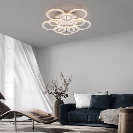 JUST LIGHT. 15268-16 - Lampa sufitowa LED CRYSTALLO LED/48,5W/230V śr. 68,6 cm biała