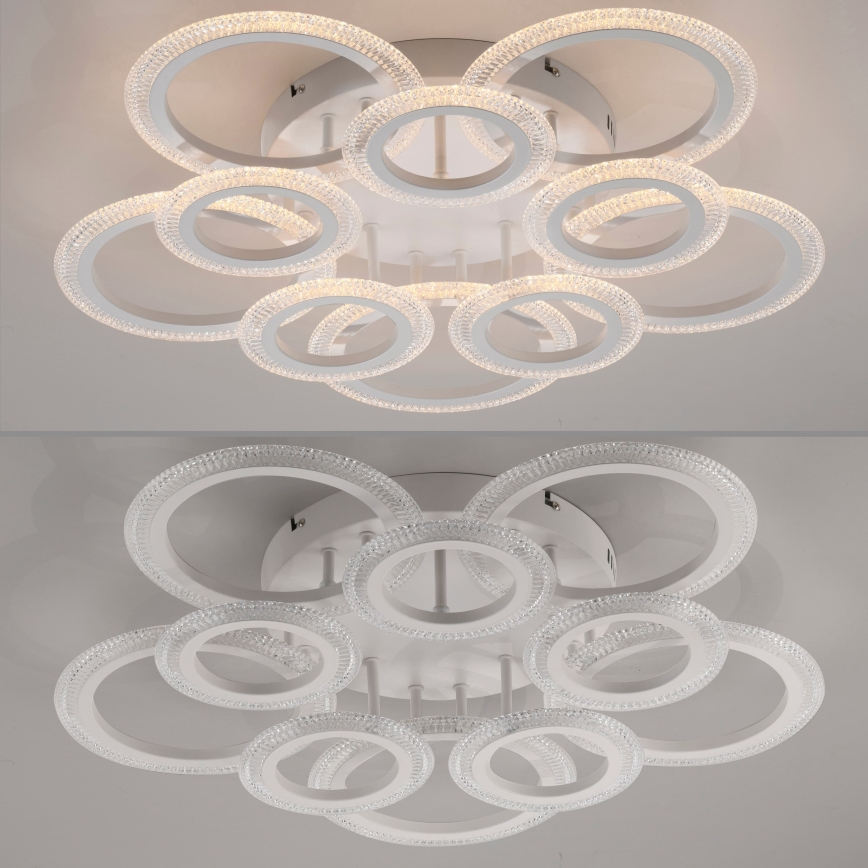 JUST LIGHT. 15268-16 - Lampa sufitowa LED CRYSTALLO LED/48,5W/230V śr. 68,6 cm biała