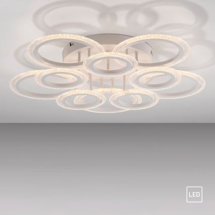 JUST LIGHT. 15268-16 - Lampa sufitowa LED CRYSTALLO LED/48,5W/230V śr. 68,6 cm biała