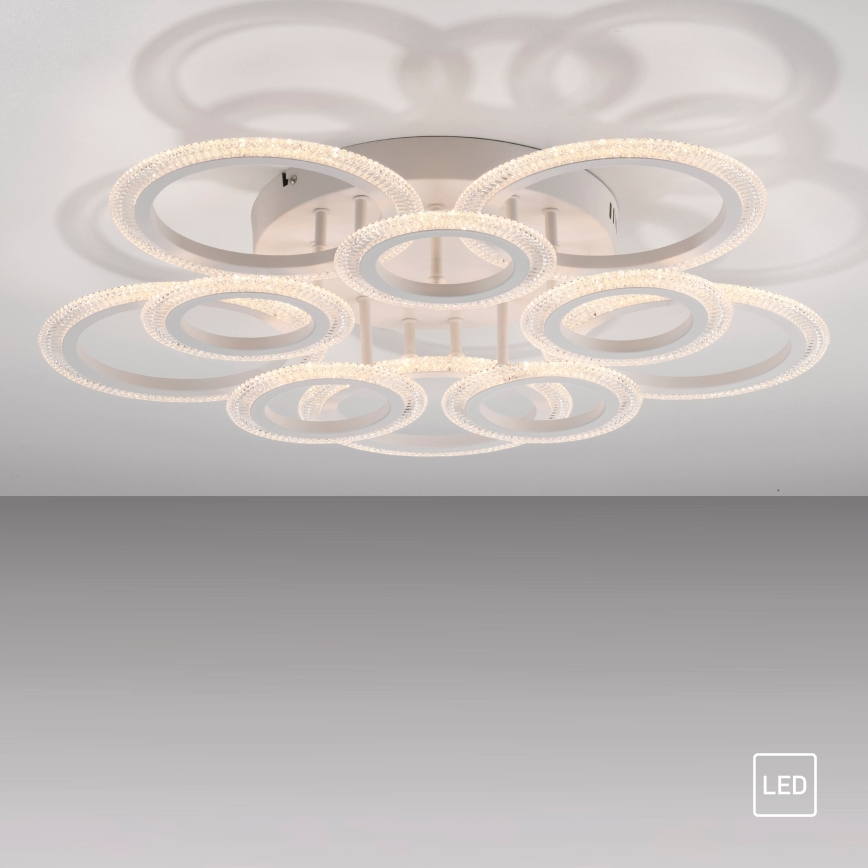 JUST LIGHT. 15268-16 - Lampa sufitowa LED CRYSTALLO LED/48,5W/230V śr. 68,6 cm biała
