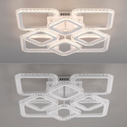 JUST LIGHT. 15269-16 - LED Lampa sufitowa CRYSTALLO LED/43,5W/230V 49x49 cm biała