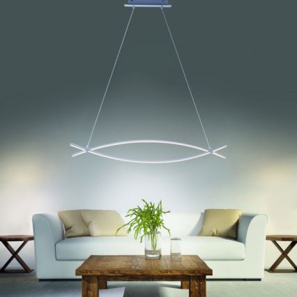 JUST LIGHT. 15382-55 - LED Żyrandol na lince MAJA 2xLED/8,4W/230V matowy chrom