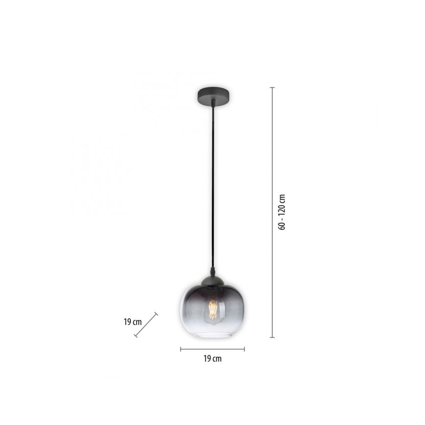 JUST LIGHT. 15420-18 - Żyrandol na lince ZEA 1xE27/25W/230V czarny