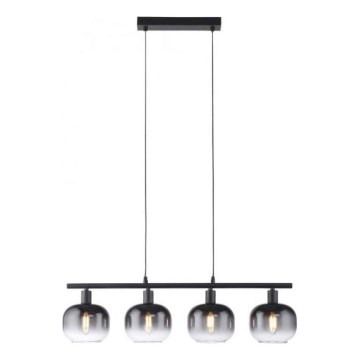 JUST LIGHT. 15421-18 - Żyrandol na lince ZEA 4xE14/25W/230V czarny