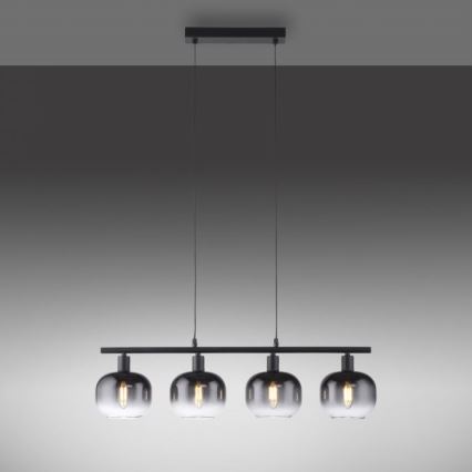 JUST LIGHT. 15421-18 - Żyrandol na lince ZEA 4xE14/25W/230V czarny