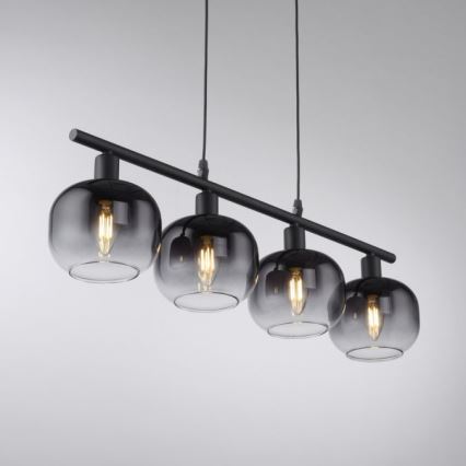JUST LIGHT. 15421-18 - Żyrandol na lince ZEA 4xE14/25W/230V czarny