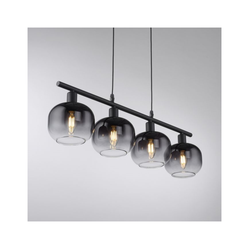 JUST LIGHT. 15421-18 - Żyrandol na lince ZEA 4xE14/25W/230V czarny