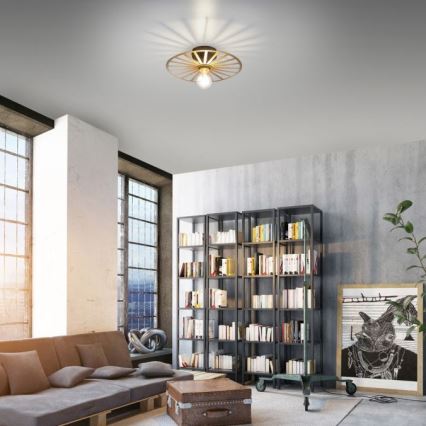 JUST LIGHT. 15635-60 - Lampa sufitowa SPIKE 1xE27/40W/230V śr. 30 cm mosiądz