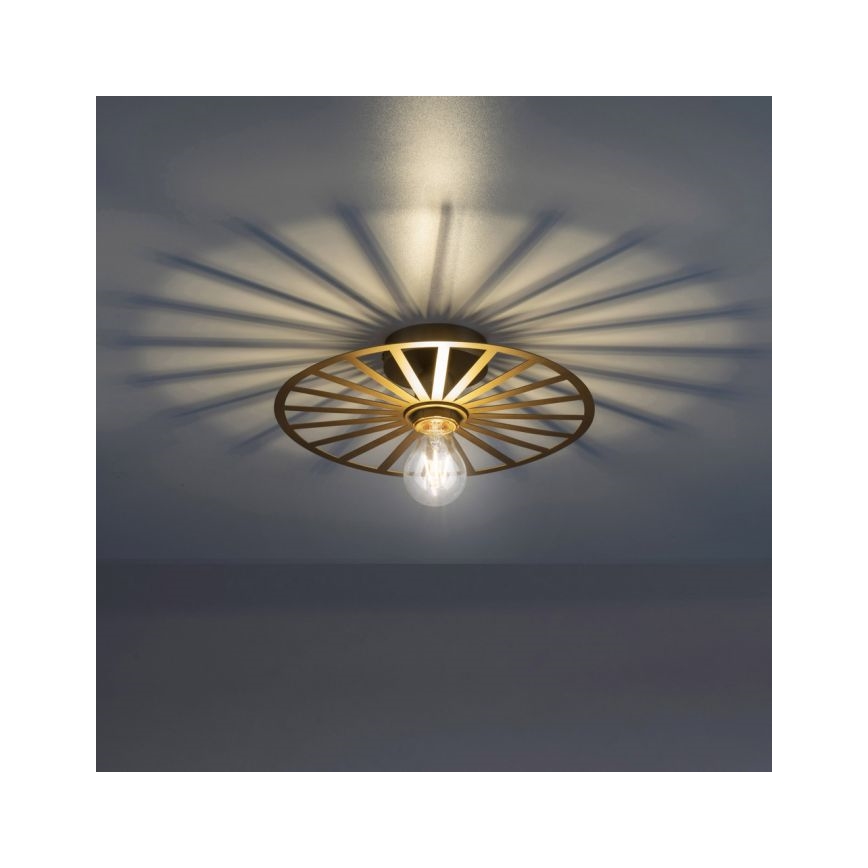 JUST LIGHT. 15635-60 - Lampa sufitowa SPIKE 1xE27/40W/230V śr. 30 cm mosiądz