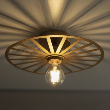 JUST LIGHT. 15635-60 - Lampa sufitowa SPIKE 1xE27/40W/230V śr. 30 cm mosiądz