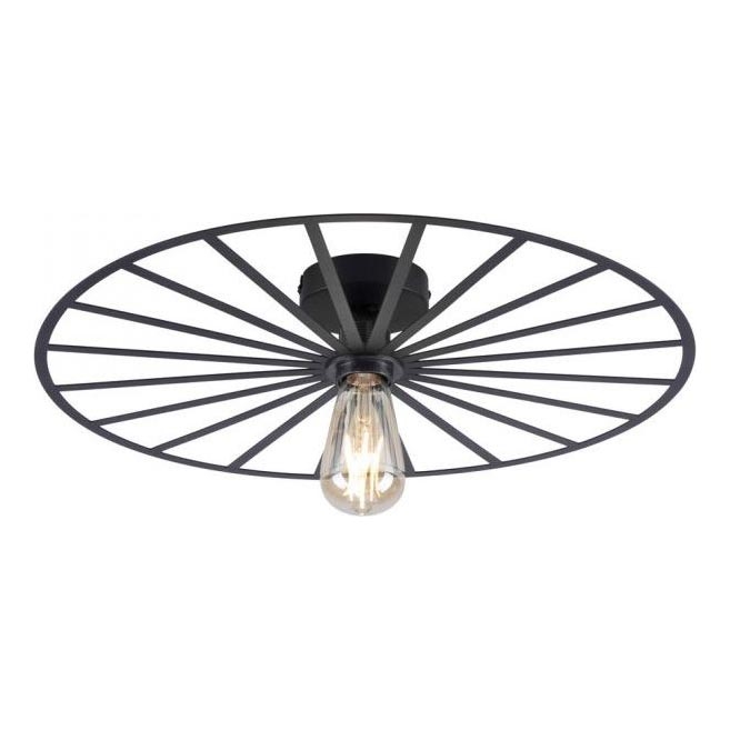 JUST LIGHT. 15636-18 - Lampa sufitowa SPIKE 1xE27/40W/230V śr. 50 cm czarne