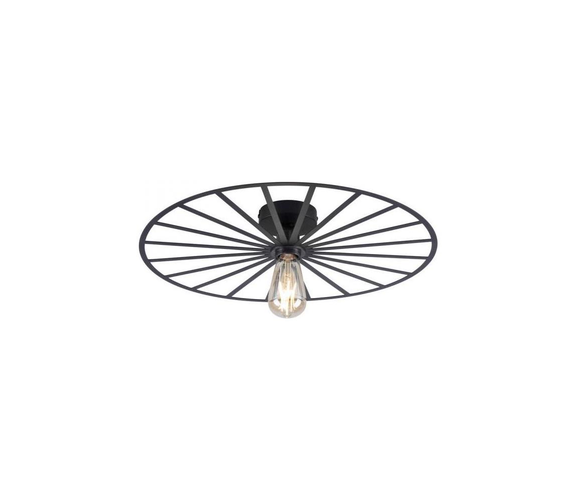JUST LIGHT. 15636-18 - Lampa sufitowa SPIKE 1xE27/40W/230V śr. 50 cm czarne