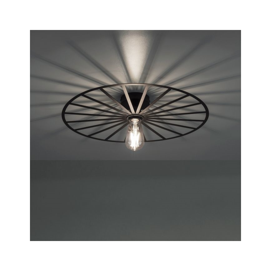 JUST LIGHT. 15636-18 - Lampa sufitowa SPIKE 1xE27/40W/230V śr. 50 cm czarne