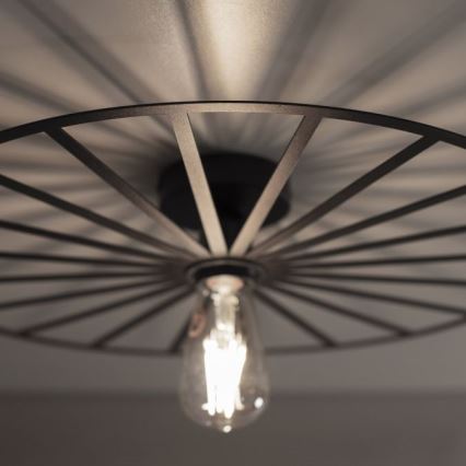 JUST LIGHT. 15636-18 - Lampa sufitowa SPIKE 1xE27/40W/230V śr. 50 cm czarne