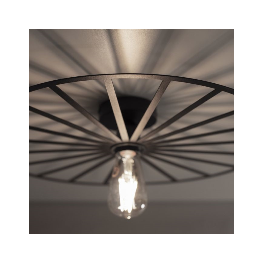 JUST LIGHT. 15636-18 - Lampa sufitowa SPIKE 1xE27/40W/230V śr. 50 cm czarne