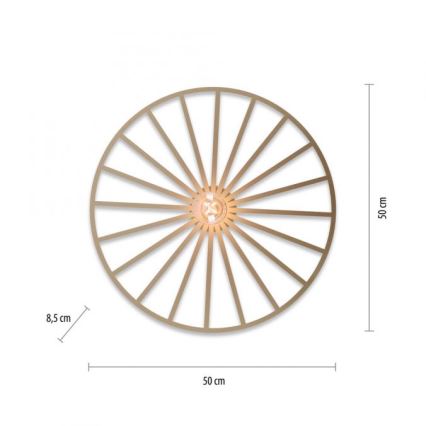 JUST LIGHT. 15636-60 - Lampa sufitowa SPIKE 1xE27/40W/230V śr. 50 cm mosiądz