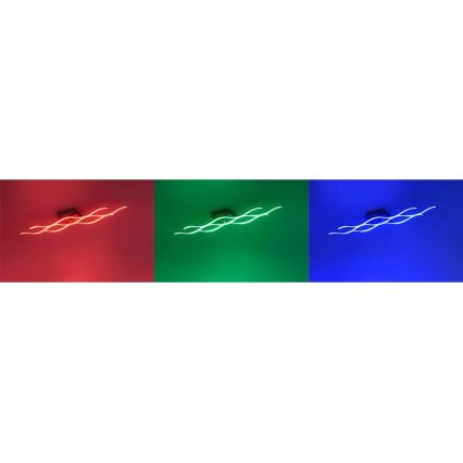 JUST LIGHT. 16266-55 - LED RGB Plafon ściemnialny LOLA WAVE LED/30W/230V 2700-5000K + pilot zdalnego sterowania