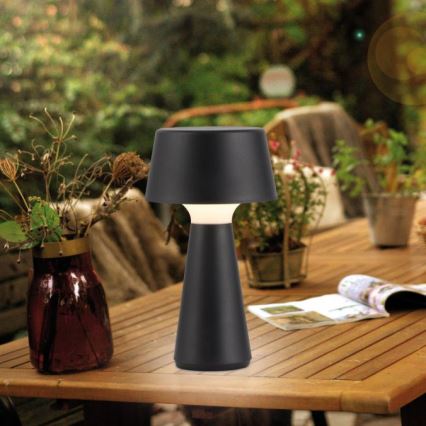 JUST LIGHT. 19260-18 - LED Ściemnialna dotykowa zewnętrzna lampa ABERA LED/3W/3,7V 2000 mAh USB IP54 czarny