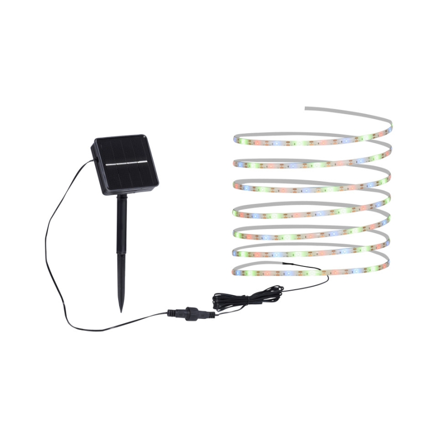 JUST LIGHT. 19971-18 - LED RGB solarna taśma TEANIA LED/3,7V 5 m 1200 mAh IP44 czarna