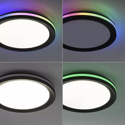 JUST LIGHT. 7509018 - Ściemnialna lampa sufitowa RGBW GANGES LED/24W/230V 2700-5000K + zdalne sterowanie