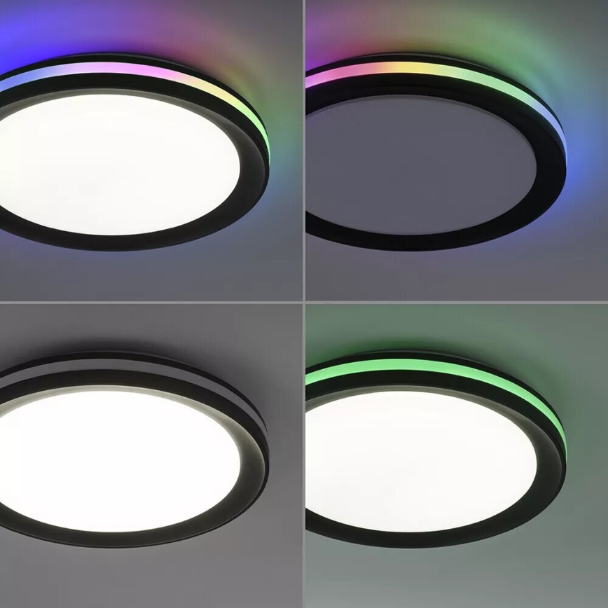 JUST LIGHT. 7509018 - Ściemnialna lampa sufitowa RGBW GANGES LED/24W/230V 2700-5000K + zdalne sterowanie