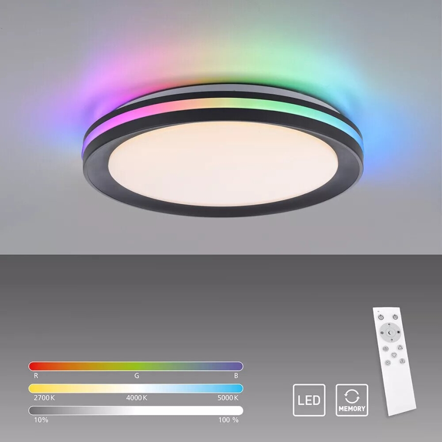 JUST LIGHT. 7509018 - Ściemnialna lampa sufitowa RGBW GANGES LED/24W/230V 2700-5000K + zdalne sterowanie