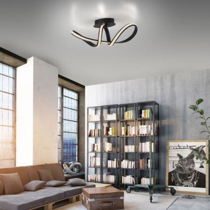 JUST LIGHT. 8475-18 - LED Ściemnialny żyrandol natynkowy BRILLA LED/29W/230V czarny