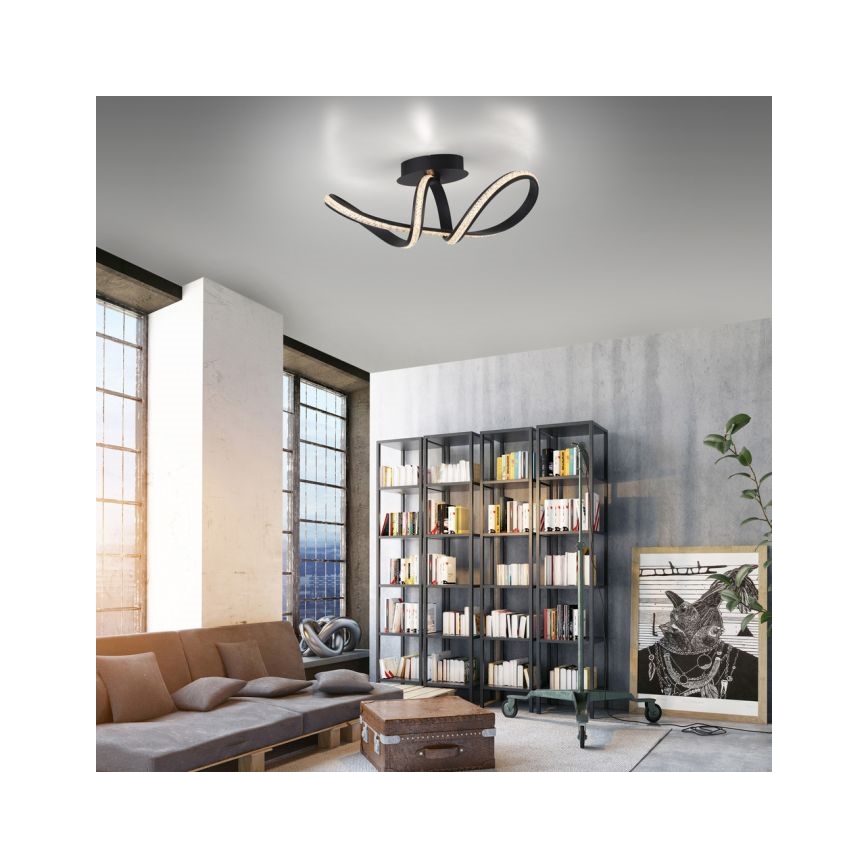 JUST LIGHT. 8475-18 - LED Ściemnialny żyrandol natynkowy BRILLA LED/29W/230V czarny