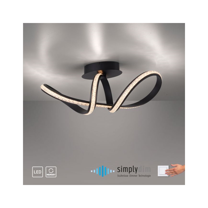 JUST LIGHT. 8475-18 - LED Ściemnialny żyrandol natynkowy BRILLA LED/29W/230V czarny