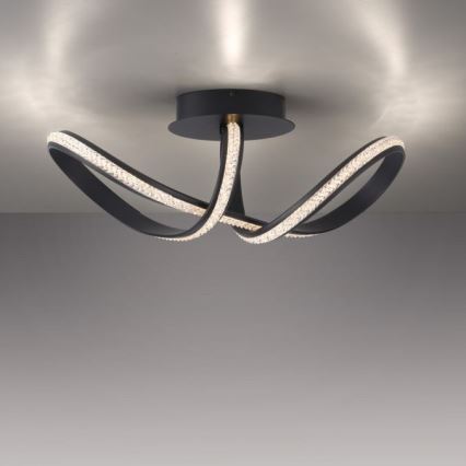 JUST LIGHT. 8475-18 - LED Ściemnialny żyrandol natynkowy BRILLA LED/29W/230V czarny