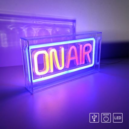 JUST LIGHT. 85013-70 - LED Neon stołowy dekoracja NEON LED/4W/5V On Air