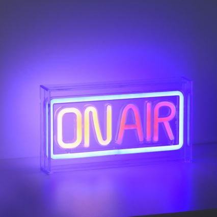 JUST LIGHT. 85013-70 - LED Neon stołowy dekoracja NEON LED/4W/5V On Air