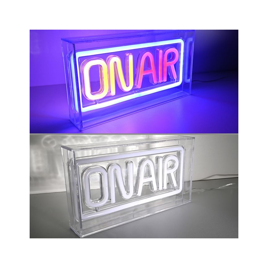 JUST LIGHT. 85013-70 - LED Neon stołowy dekoracja NEON LED/4W/5V On Air