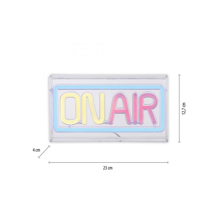 JUST LIGHT. 85013-70 - LED Neon stołowy dekoracja NEON LED/4W/5V On Air