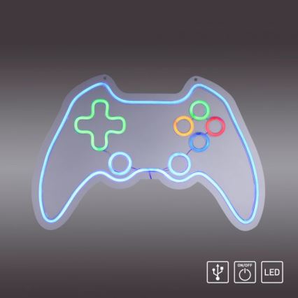 JUST LIGHT. 85022-70 - Neonowa dekoracja ścienna LED 6,5W/5V dla graczy