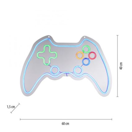 JUST LIGHT. 85022-70 - Neonowa dekoracja ścienna LED 6,5W/5V dla graczy