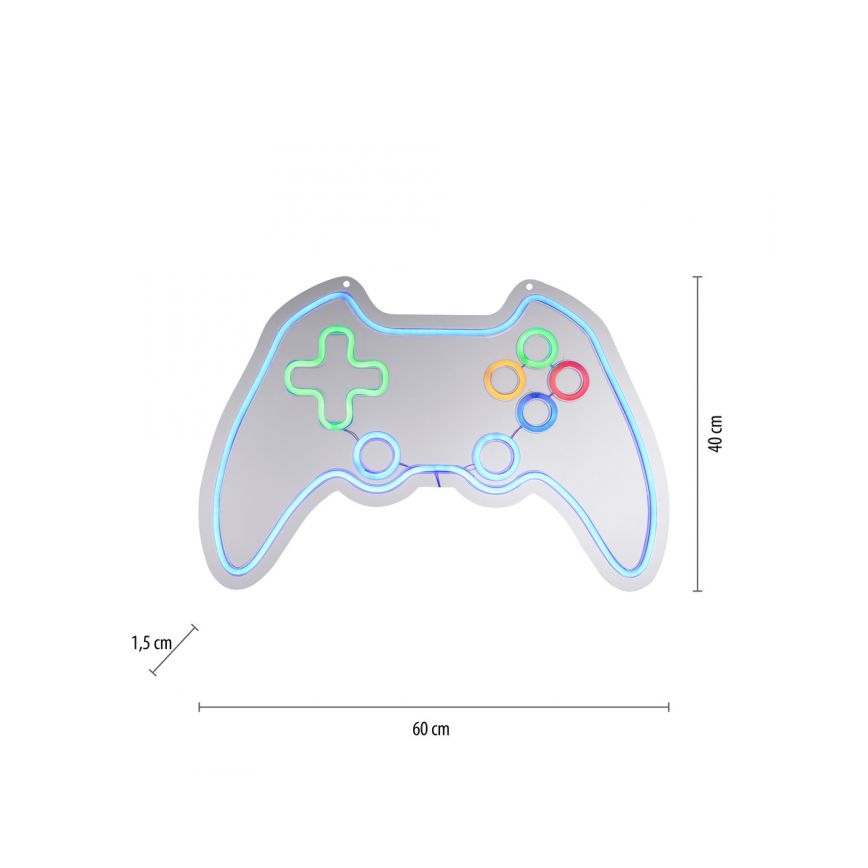 JUST LIGHT. 85022-70 - Neonowa dekoracja ścienna LED 6,5W/5V dla graczy