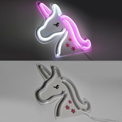 JUST LIGHT. 85025-70 - LED Neonowa dekoracja ścienna NEON LED/6,5W/5V jednorożec