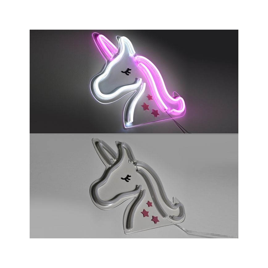 JUST LIGHT. 85025-70 - LED Neonowa dekoracja ścienna NEON LED/6,5W/5V jednorożec