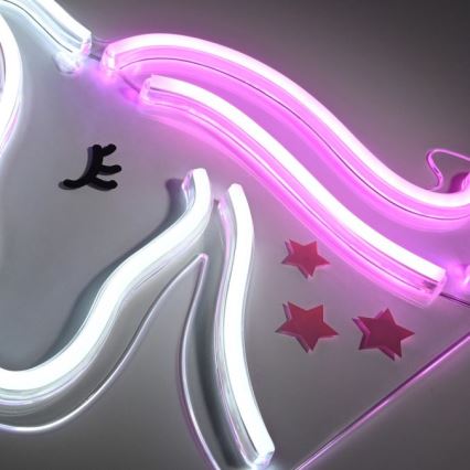 JUST LIGHT. 85025-70 - LED Neonowa dekoracja ścienna NEON LED/6,5W/5V jednorożec